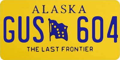AK license plate GUS604