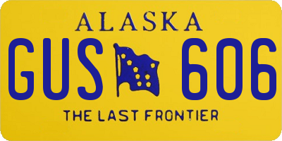 AK license plate GUS606