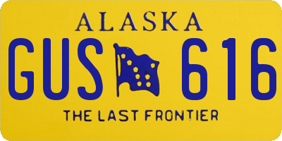 AK license plate GUS616
