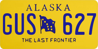AK license plate GUS627