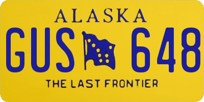 AK license plate GUS648