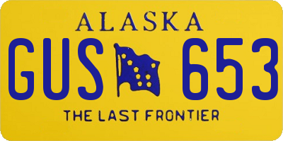 AK license plate GUS653