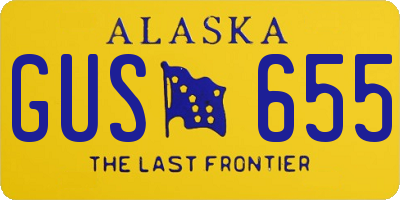 AK license plate GUS655