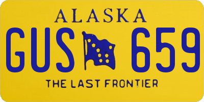 AK license plate GUS659