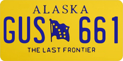 AK license plate GUS661