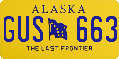 AK license plate GUS663