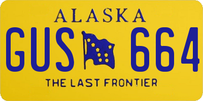 AK license plate GUS664