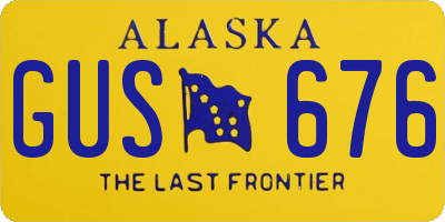 AK license plate GUS676