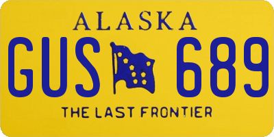 AK license plate GUS689