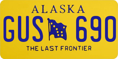 AK license plate GUS690