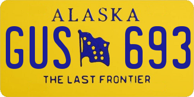 AK license plate GUS693