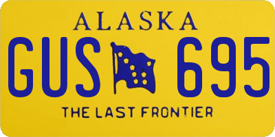 AK license plate GUS695