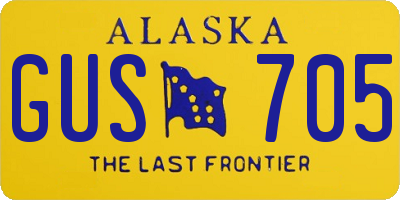 AK license plate GUS705