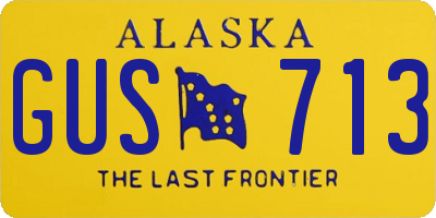 AK license plate GUS713
