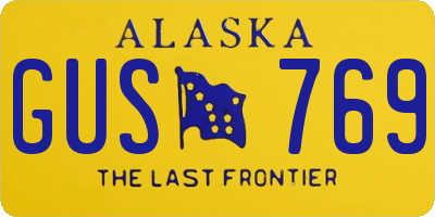 AK license plate GUS769