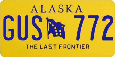 AK license plate GUS772