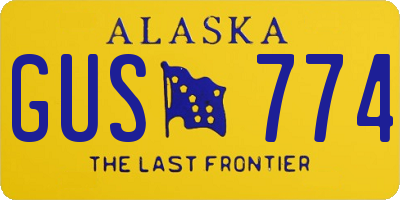 AK license plate GUS774