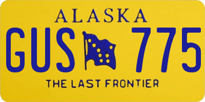 AK license plate GUS775