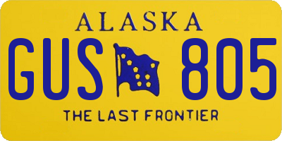 AK license plate GUS805