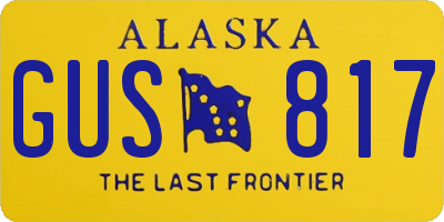 AK license plate GUS817