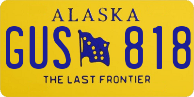 AK license plate GUS818