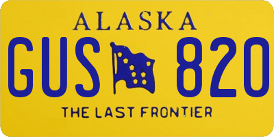 AK license plate GUS820