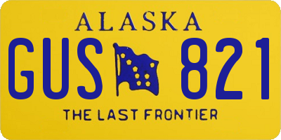 AK license plate GUS821