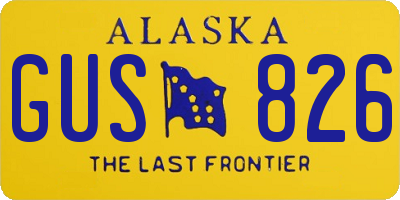 AK license plate GUS826