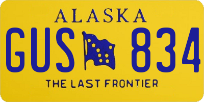 AK license plate GUS834