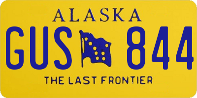 AK license plate GUS844