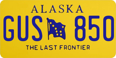 AK license plate GUS850