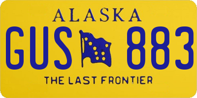 AK license plate GUS883