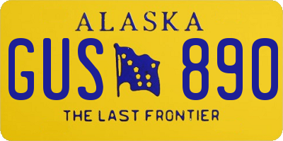 AK license plate GUS890