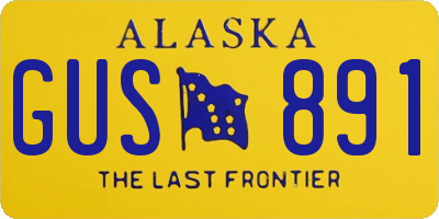 AK license plate GUS891