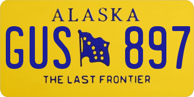 AK license plate GUS897