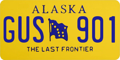 AK license plate GUS901