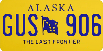 AK license plate GUS906