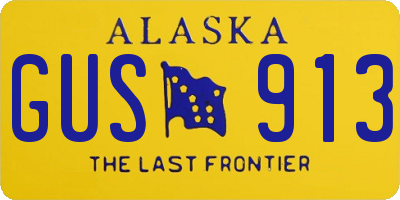 AK license plate GUS913