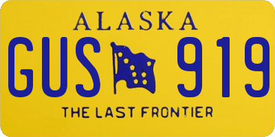 AK license plate GUS919