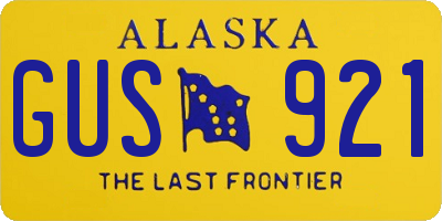 AK license plate GUS921