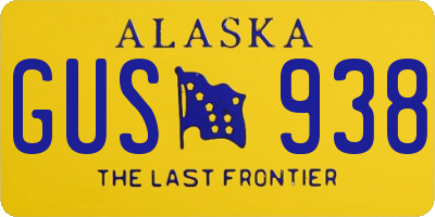 AK license plate GUS938