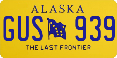 AK license plate GUS939