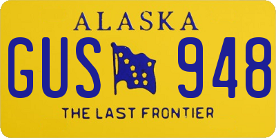 AK license plate GUS948