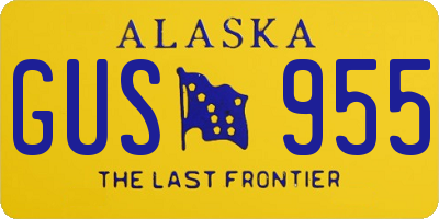 AK license plate GUS955