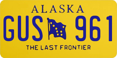 AK license plate GUS961