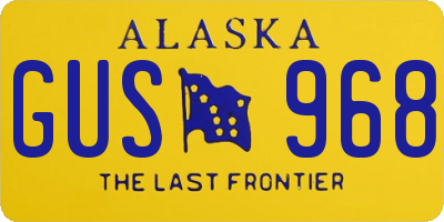 AK license plate GUS968