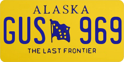 AK license plate GUS969