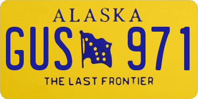 AK license plate GUS971