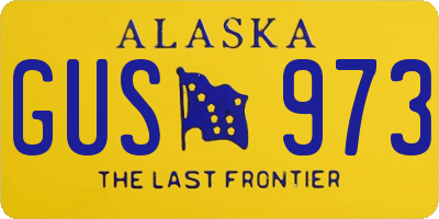 AK license plate GUS973