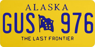 AK license plate GUS976